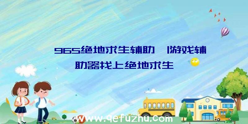 「965绝地求生辅助」|游戏辅助器找上绝地求生